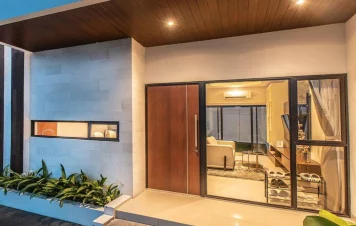 Tampilan fasad rumah Green Bamboo Terrace